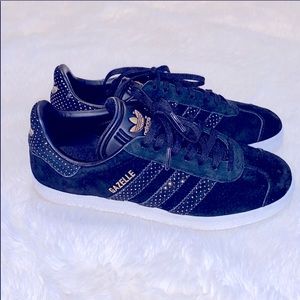 Adidas Gazelles Black Suede Size 6